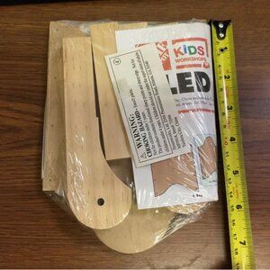 New Home Depot Kids Workshop Miniature Model 7" Wooden Sled Decoration Craft Kit